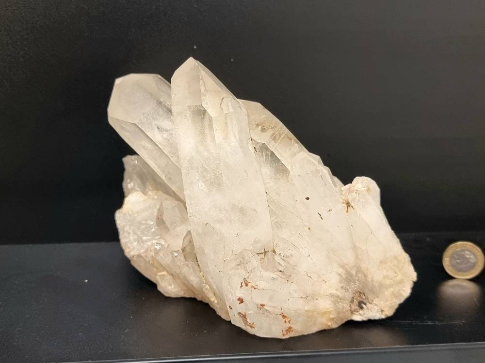 12) large Quartz Crystal Cluster