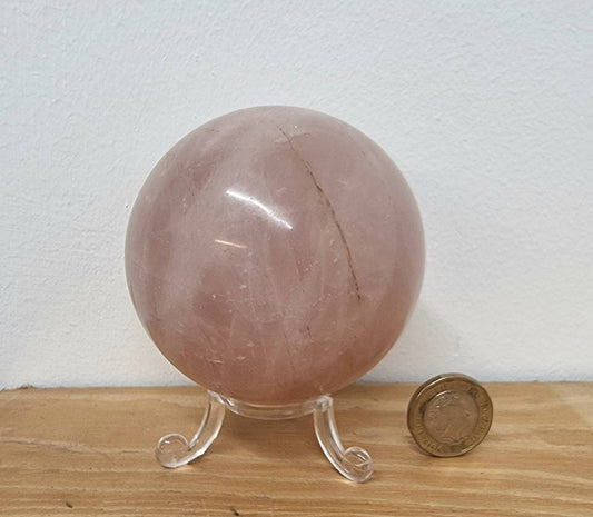 106) Rose Quartz Crystal Sphere