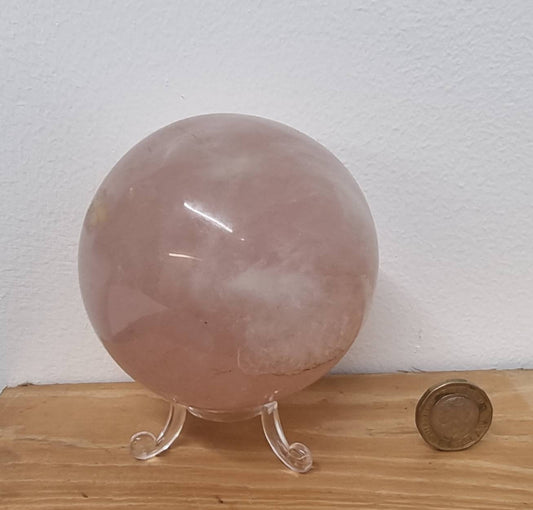 100) Rose Quartz Crystal Sphere