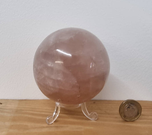 98) Rose Quartz Crystal Sphere