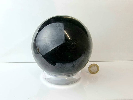 18) Black Tourmaline Crystal Sphere