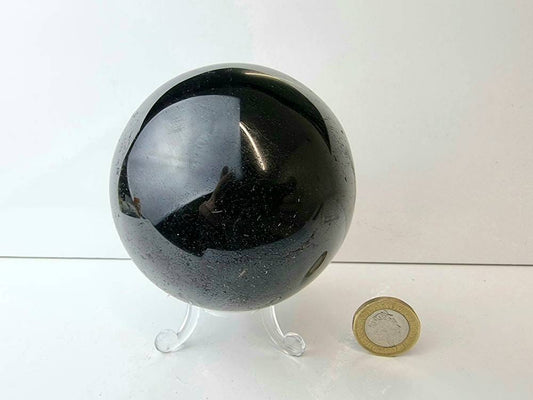 16) Black Tourmaline Crystal Sphere