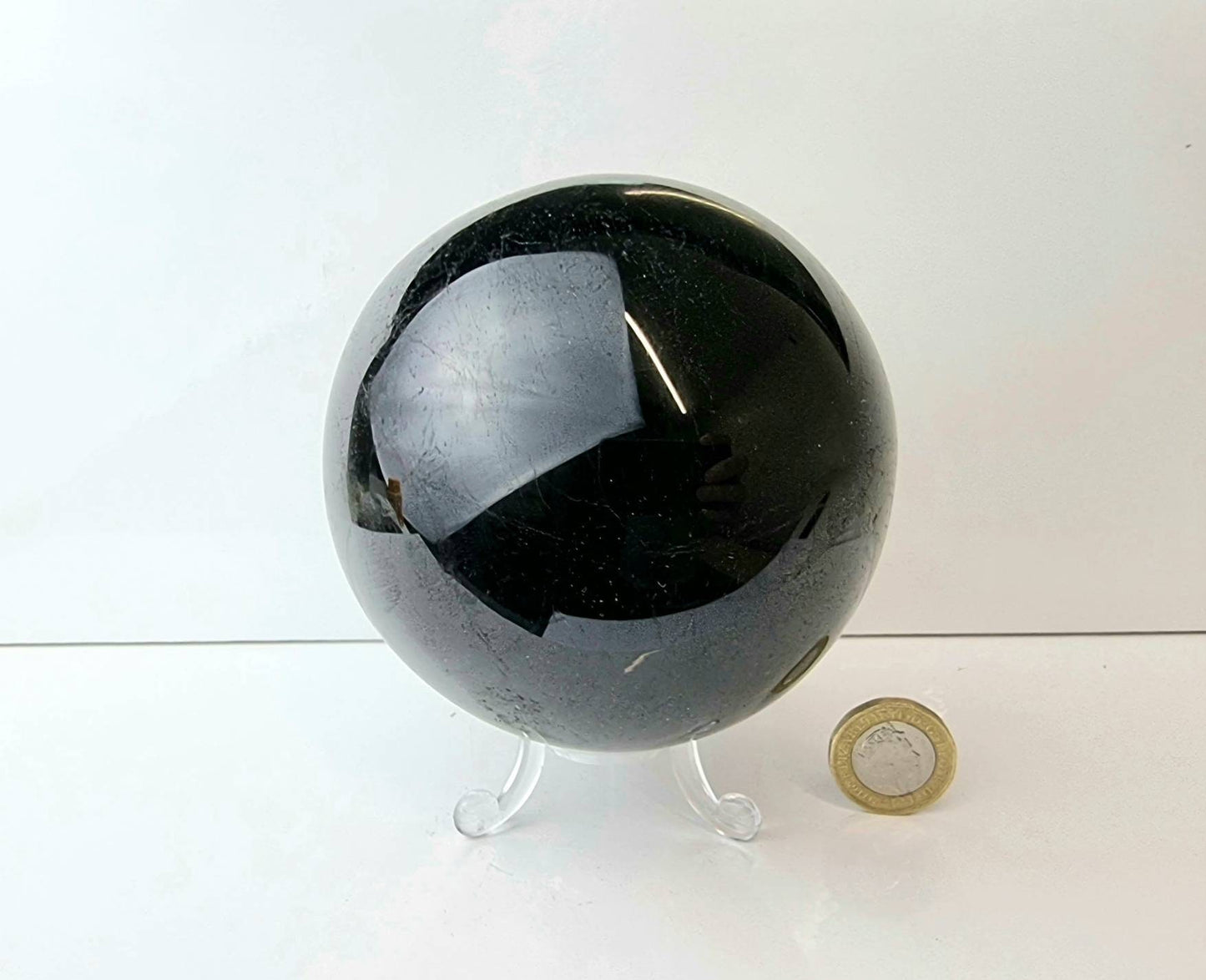 13) Black Tourmaline Crystal Sphere