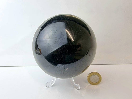 9) Black Tourmaline Crystal Sphere