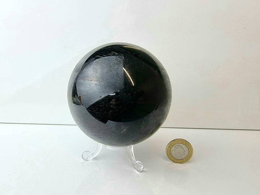 2) Black Tourmaline Crystal Sphere