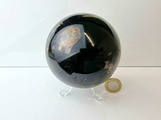 6) Black Tourmaline Crystal Sphere