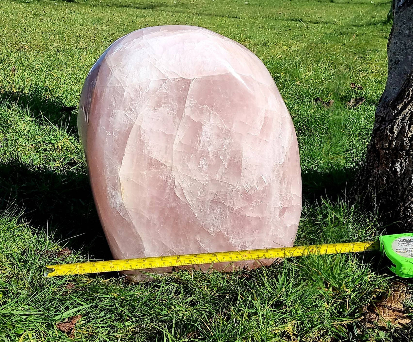 big rose quartz crystal