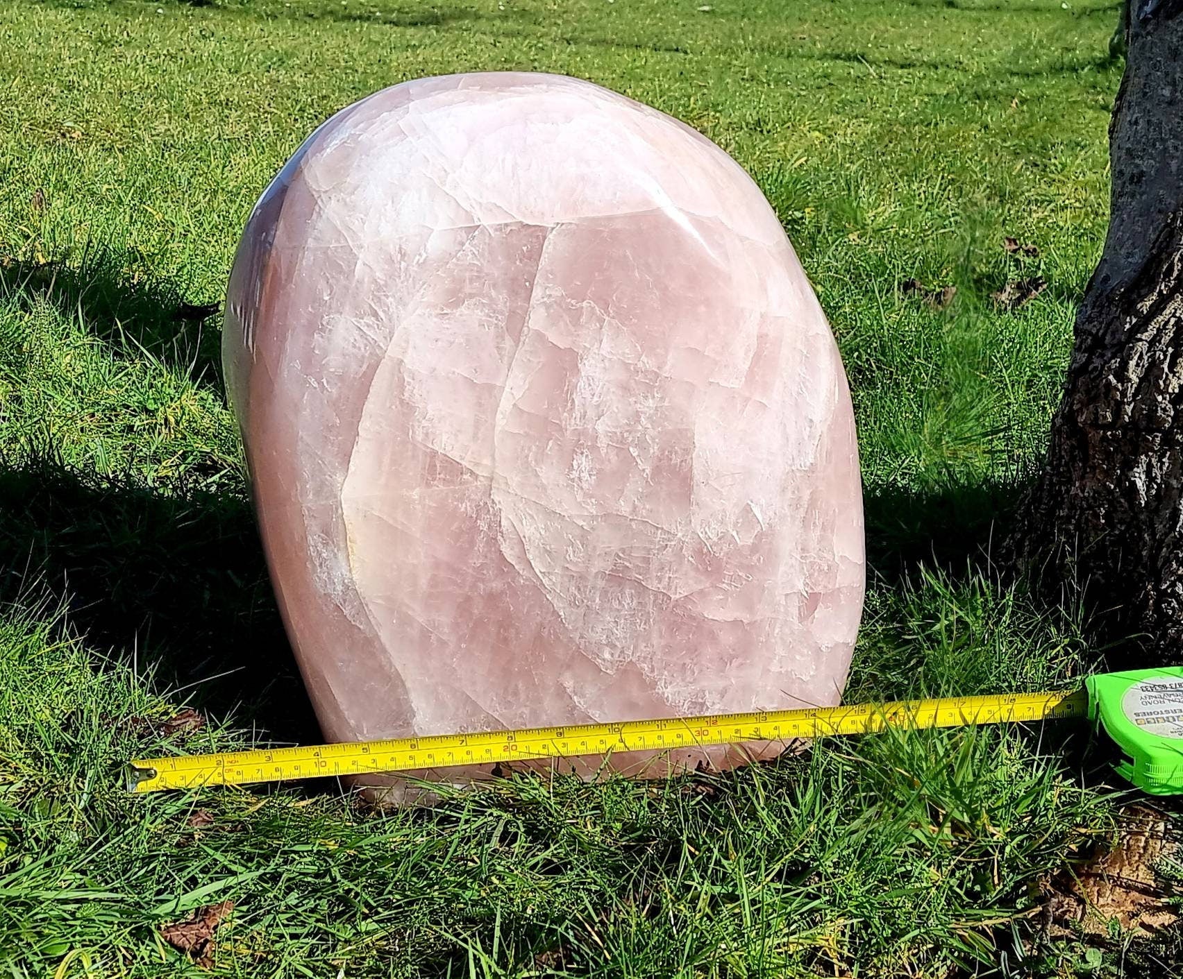 big rose quartz crystal