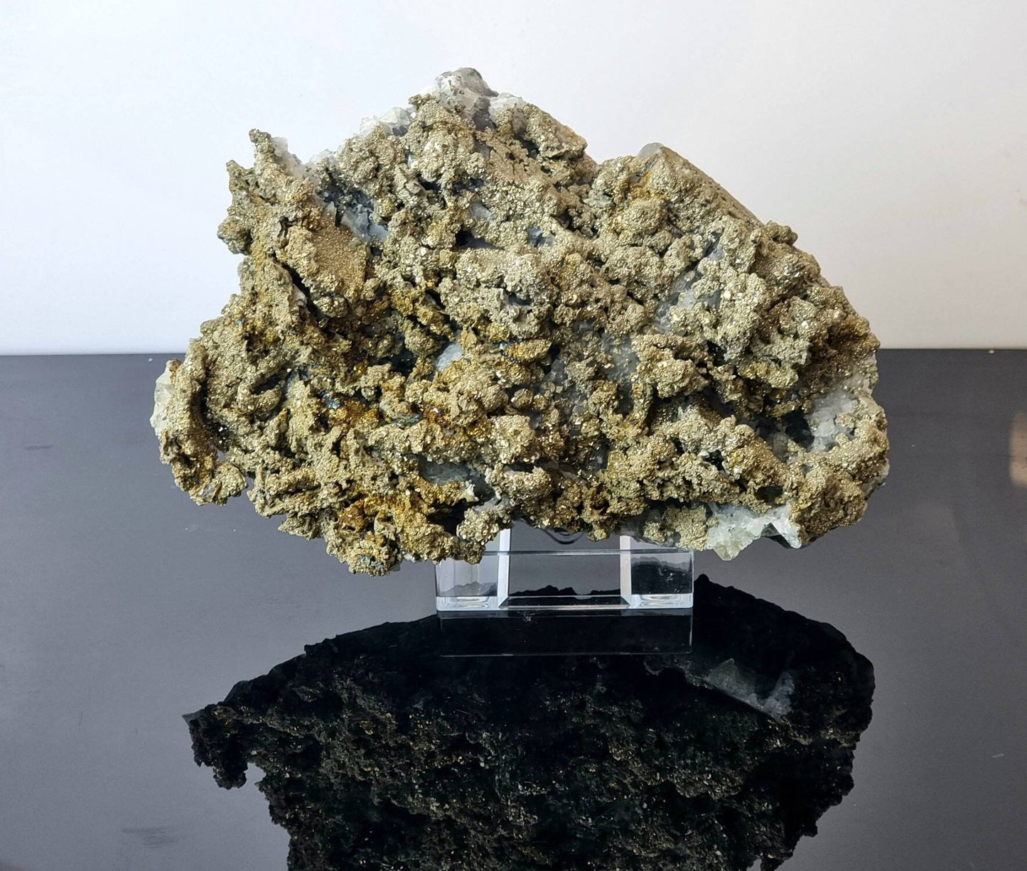 Large Pyrite Fluorite Crystal Specimen