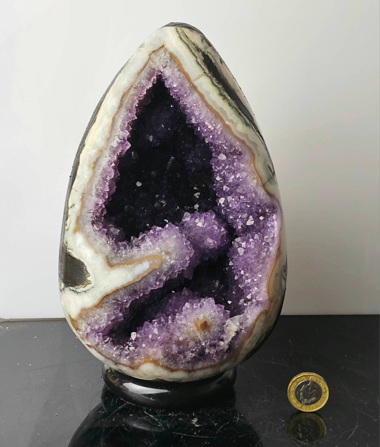 5) Large Unique Amethyst Crystal Egg