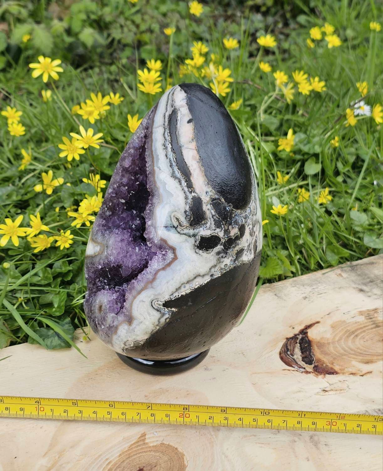 5) Large Unique Amethyst Crystal Egg