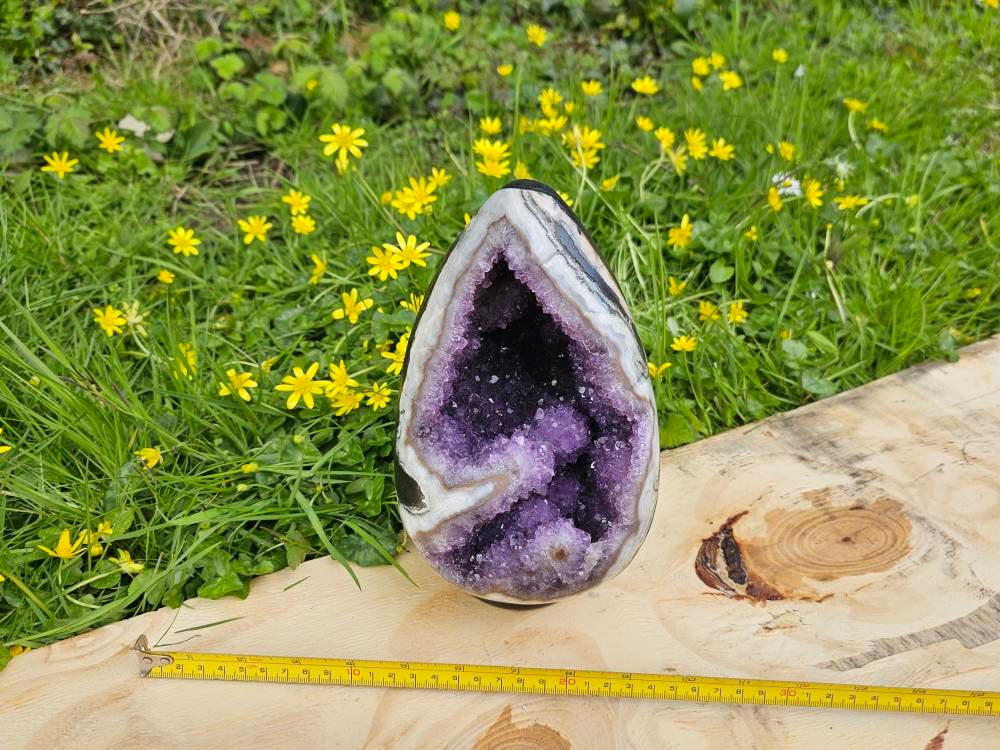 5) Large Unique Amethyst Crystal Egg