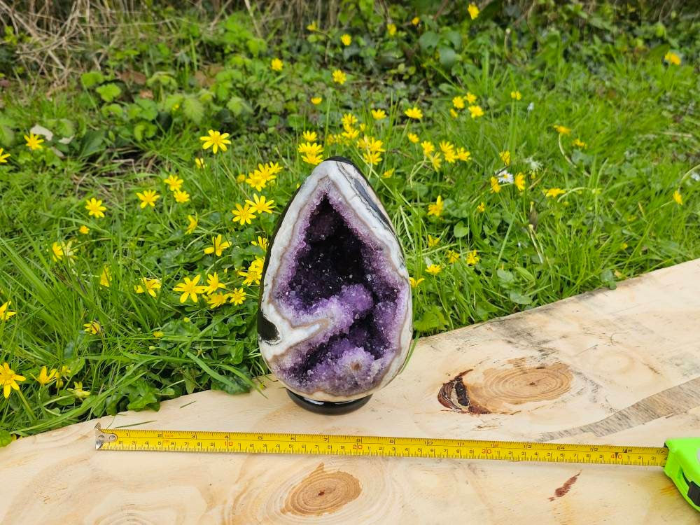 5) Large Unique Amethyst Crystal Egg