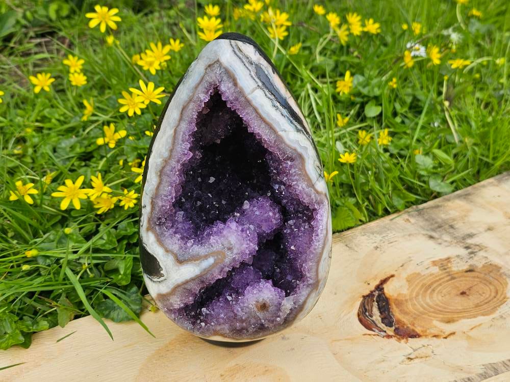 5) Large Unique Amethyst Crystal Egg