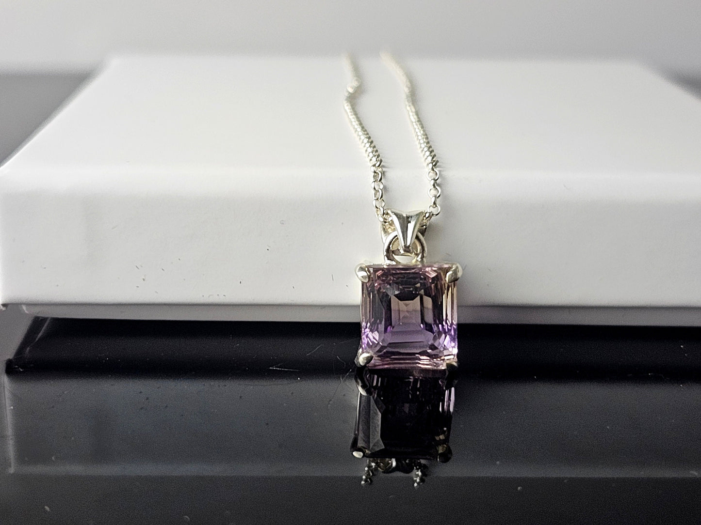 320) Ametrine Crystal Necklace 925 Silver