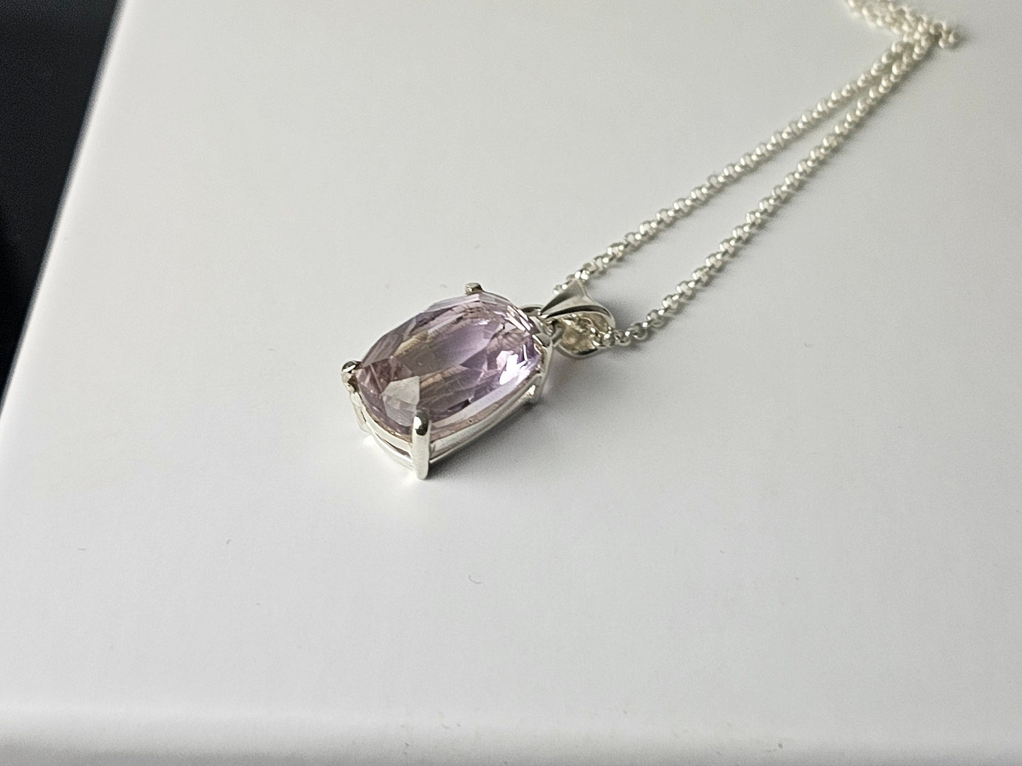 319) Ametrine Crystal Necklace 925 Silver