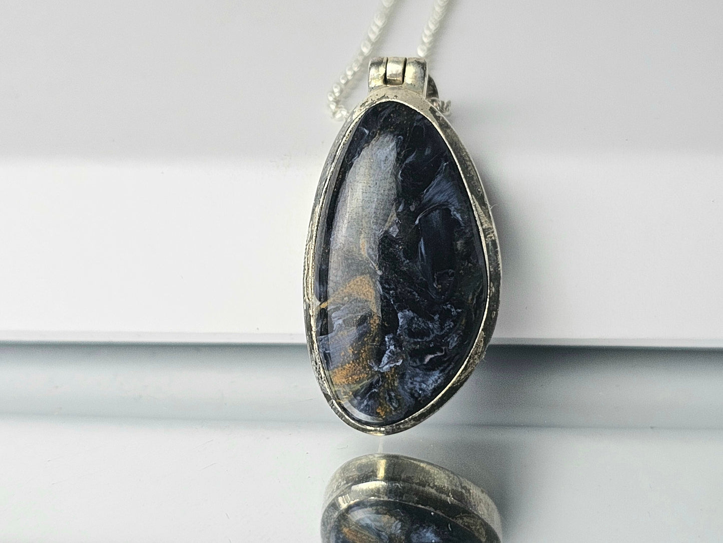 Pietersite Crystal Necklace 925 Silver (#93)