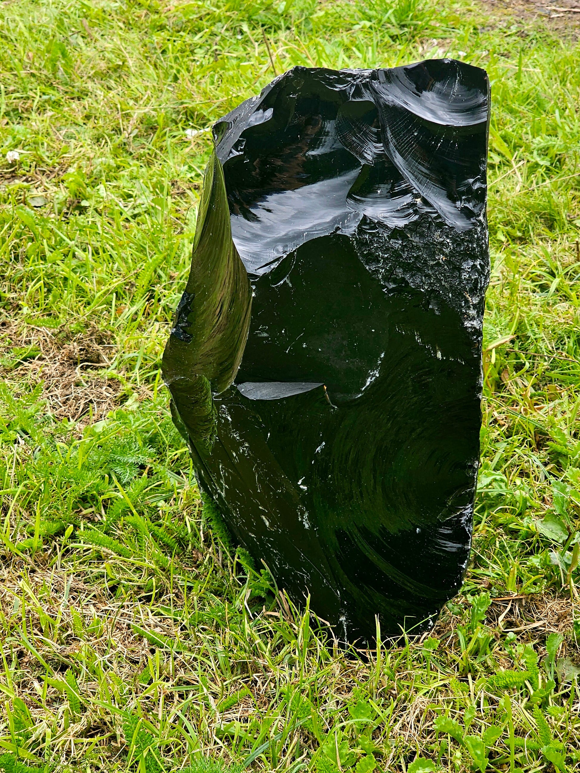 large obsidian crystal