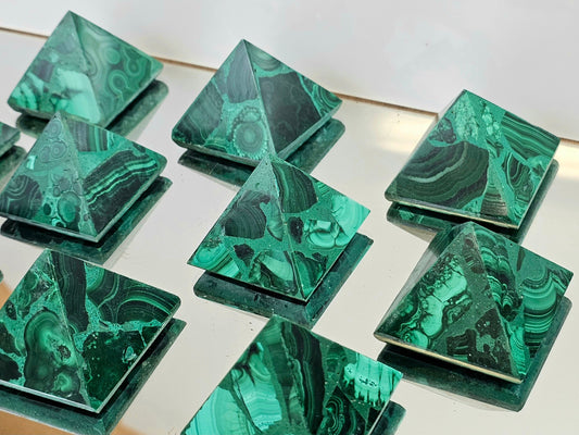 Malachite Crystal Pyramid