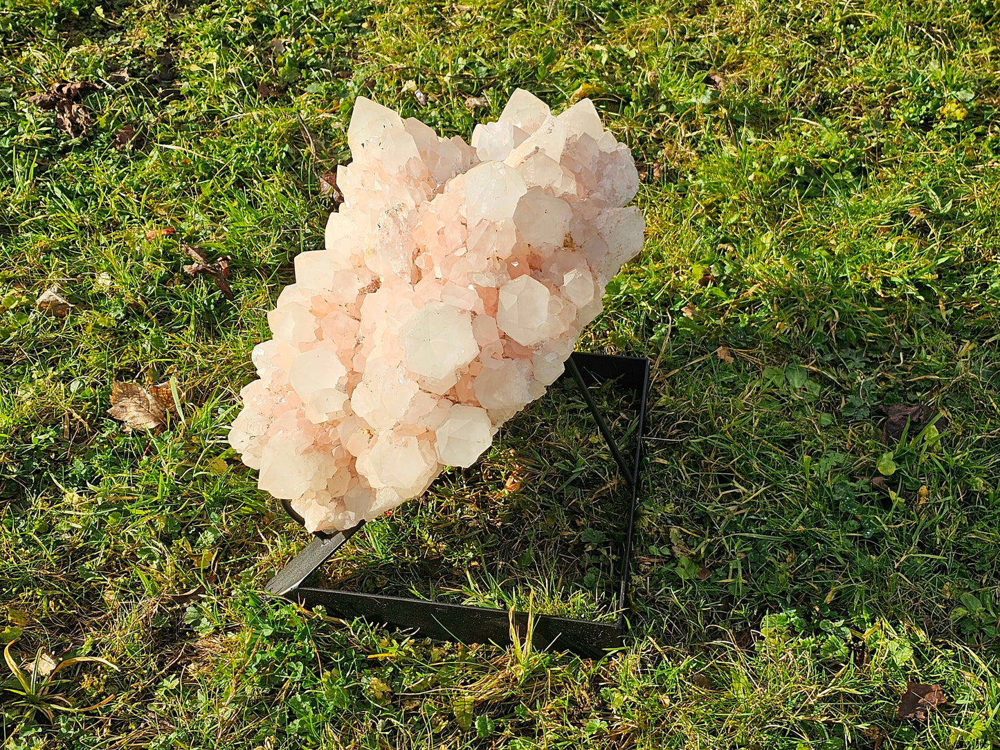 pink lithium crystal cluster