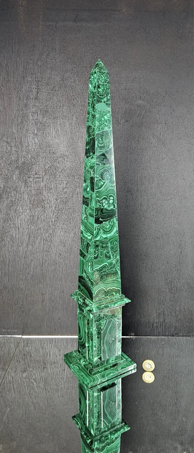 Very Large Malachite Crystal Obelisk (#1)