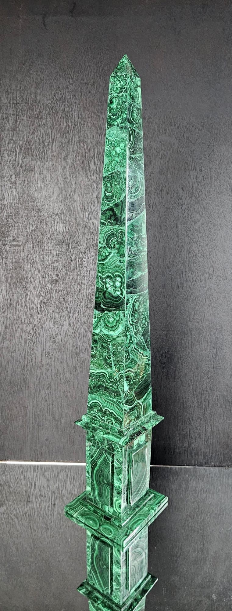 Very Large Malachite Crystal Obelisk (#1)