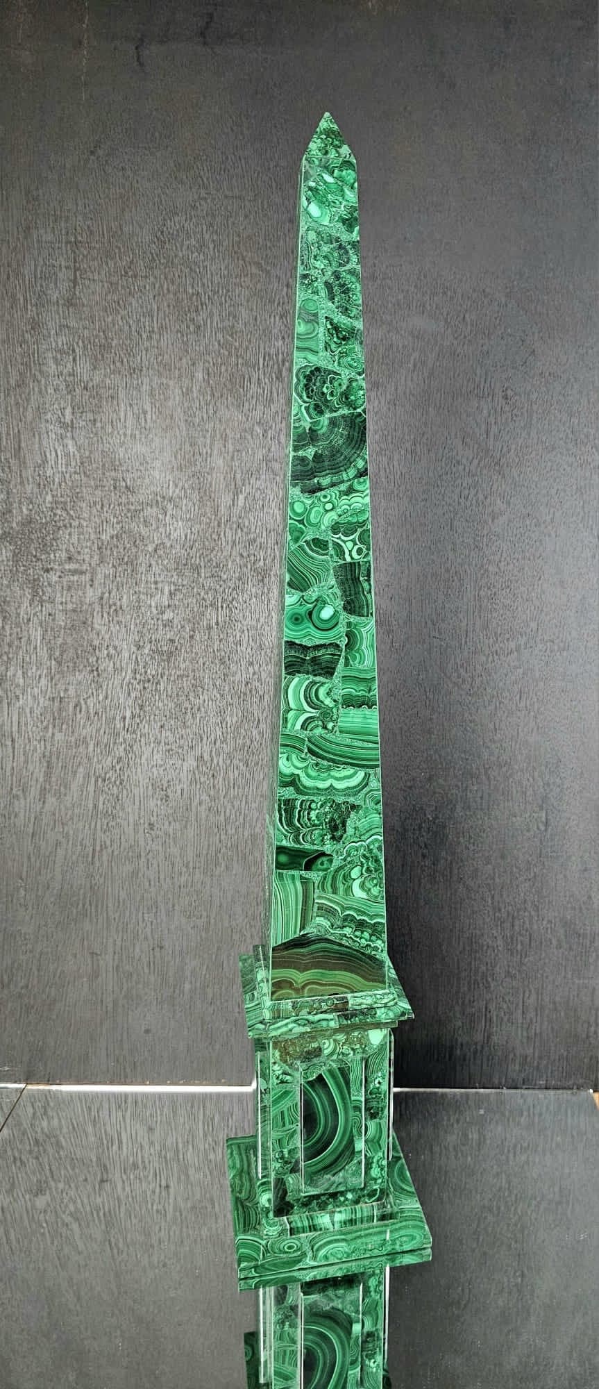 Very Large Malachite Crystal Obelisk (#1)