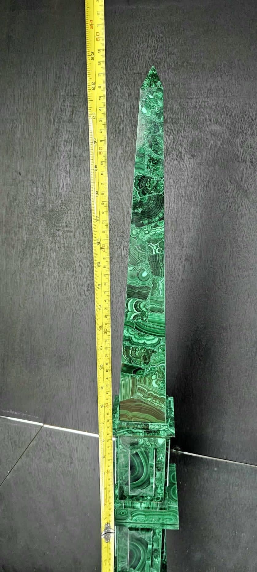 Very Large Malachite Crystal Obelisk (#1)