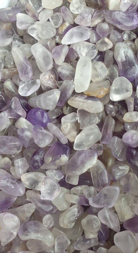 Small amethyst quartz crystal tumblestones 50g bag arts & crafts