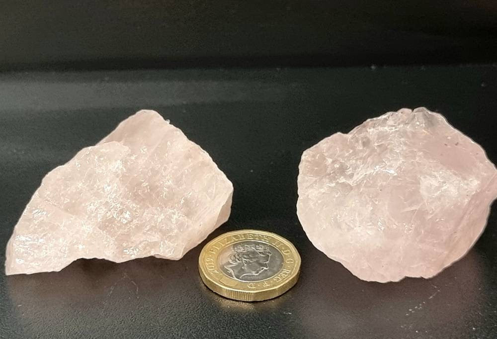 Rough rose quartz crystal