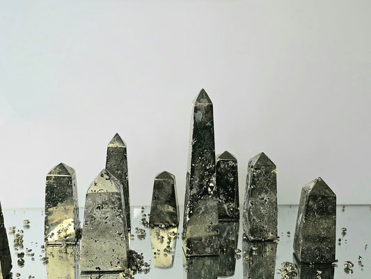 Pyrite crystal obelisk