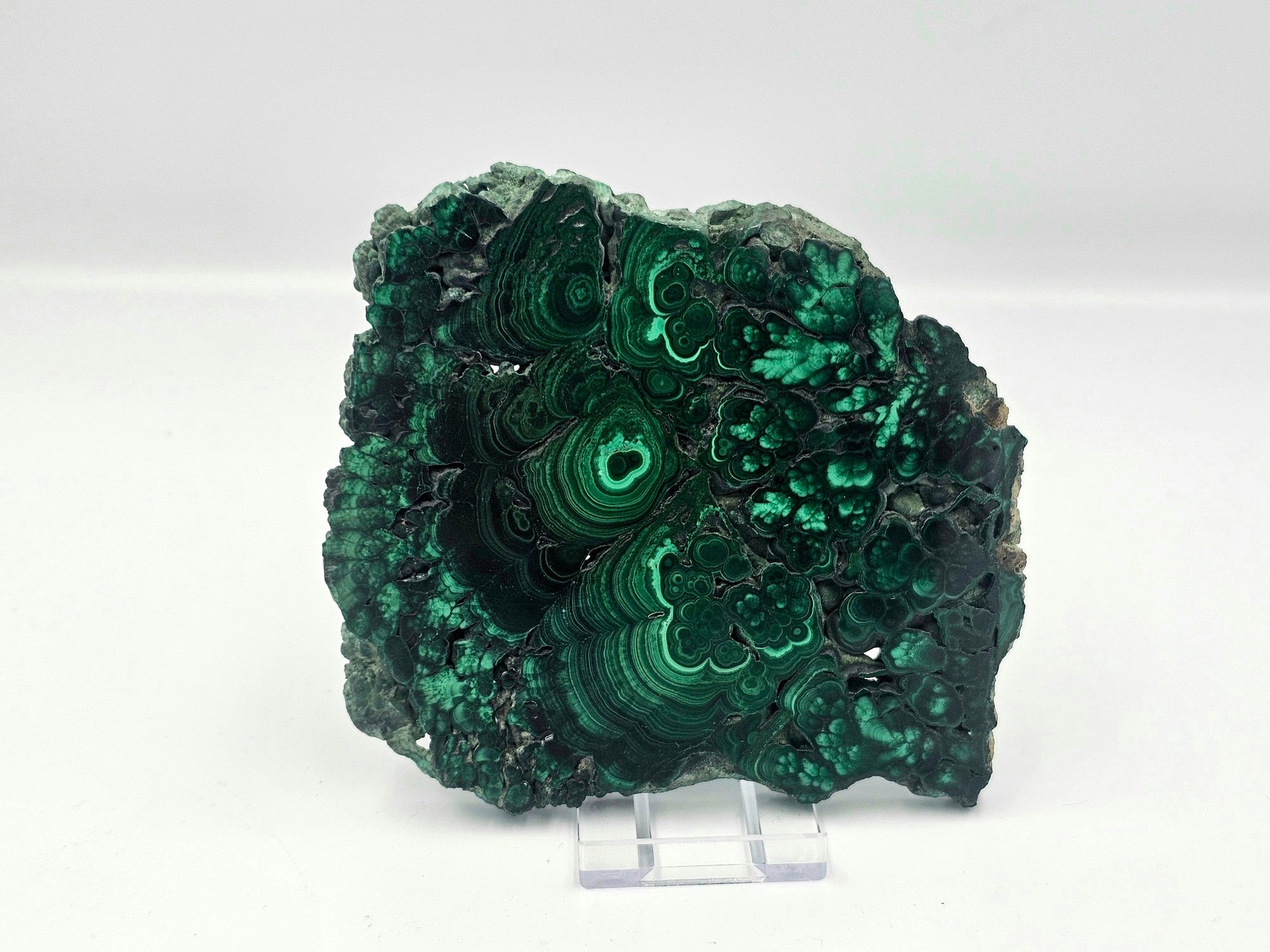 malachite crystal slice