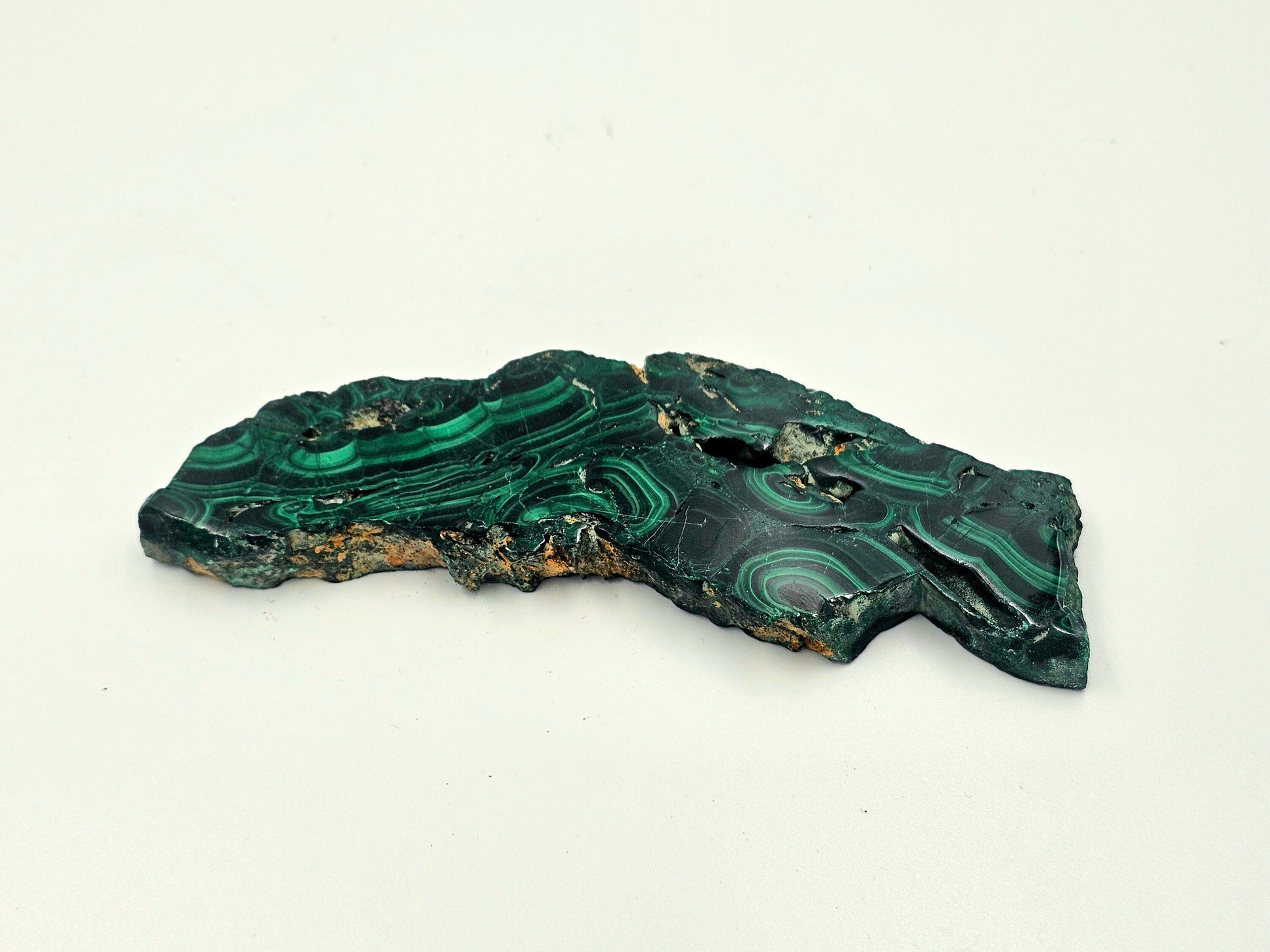 malachite crystal slice