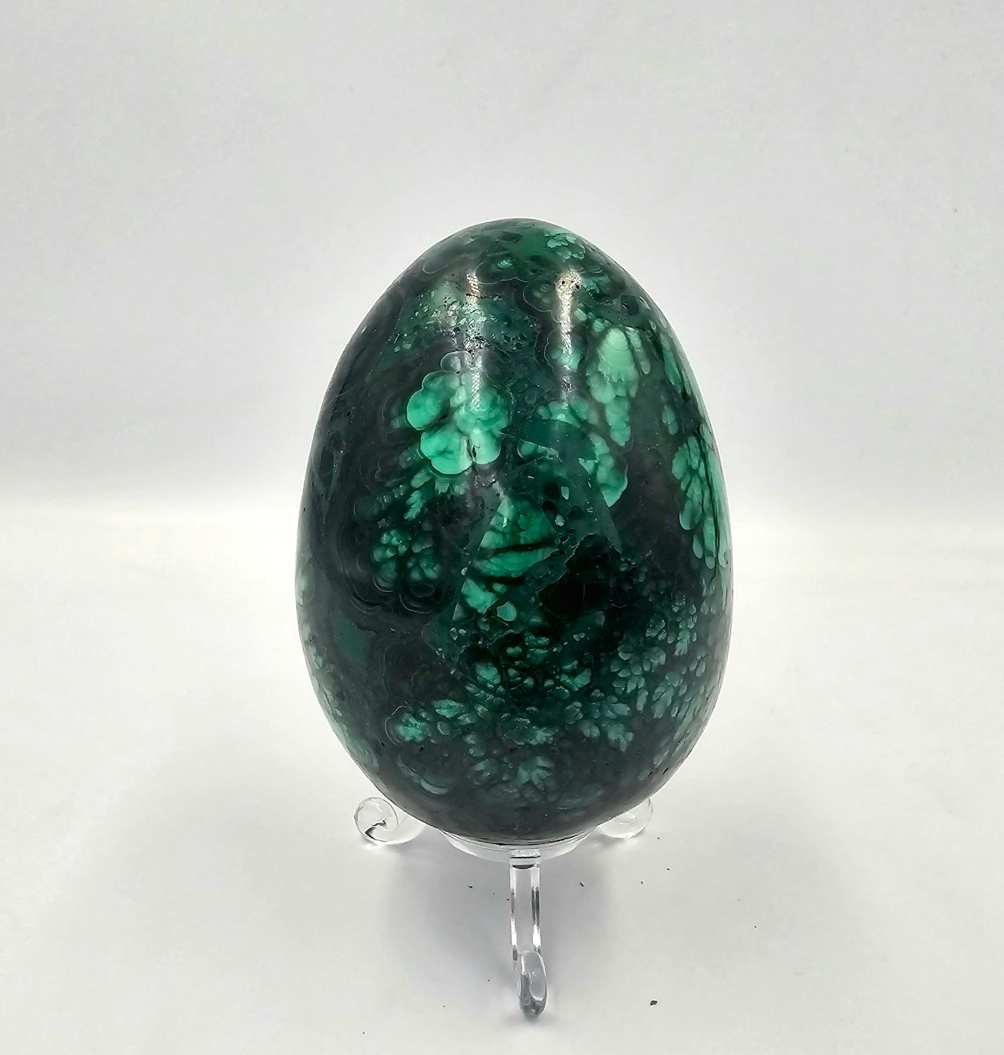 Large Malachite Crystal Egg (#12)