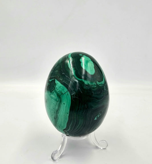 large malachite crystal egg