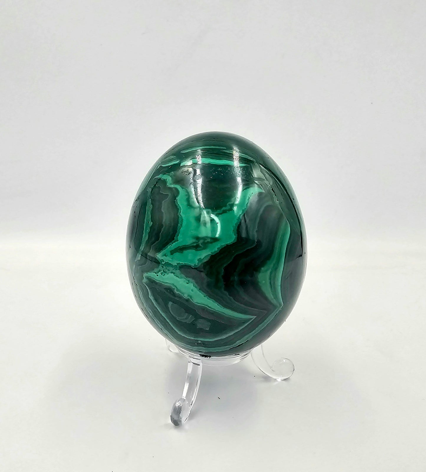 large malachite crystal egg