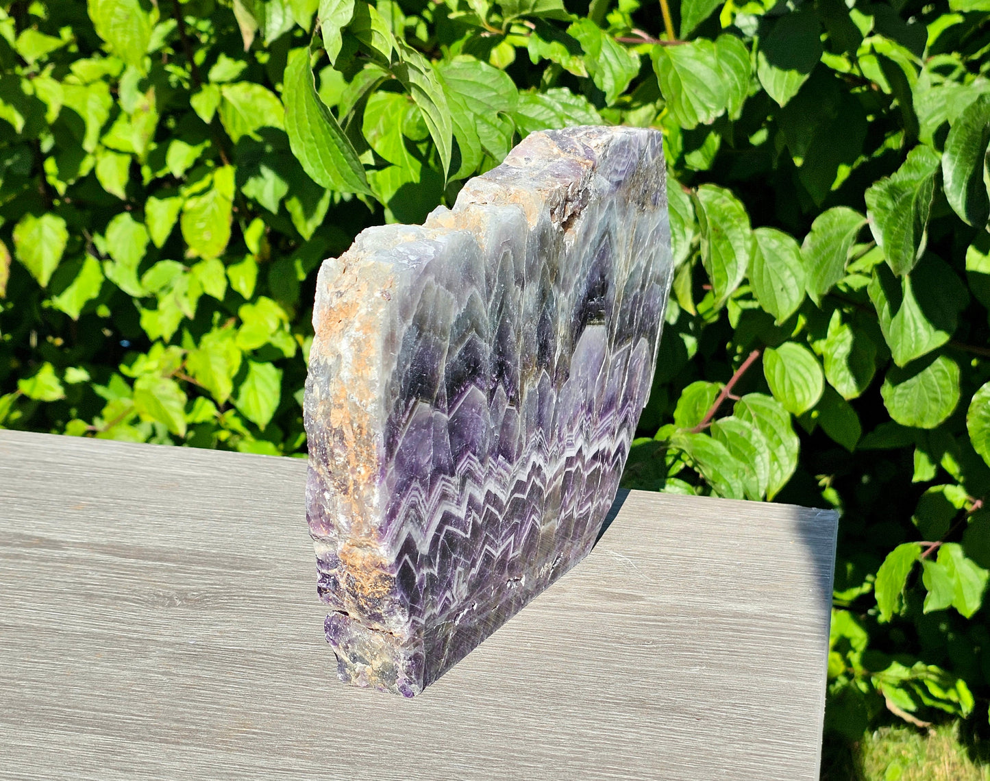 Extra Large Chevron Amethyst Crystal Slice  3.67 KG (#1)