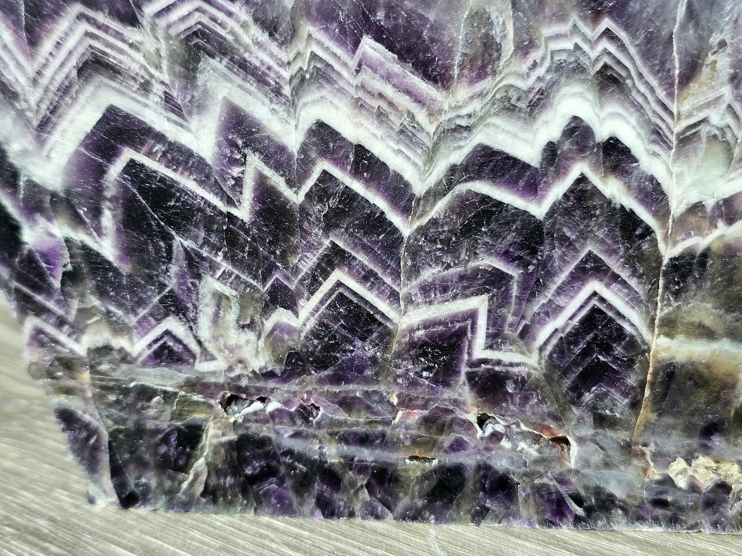 Extra Large Chevron Amethyst Crystal Slice  3.67 KG (#1)