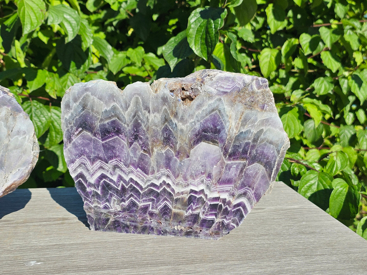 Extra Large Chevron Amethyst Crystal Slice  3.67 KG (#1)