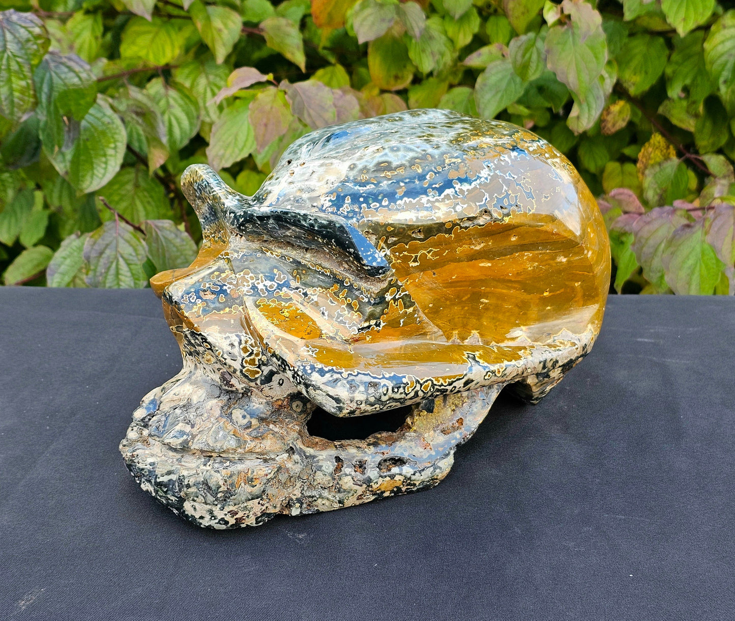 Very Large Orbital Ocean Jasper Crystal Skull 12.7KG