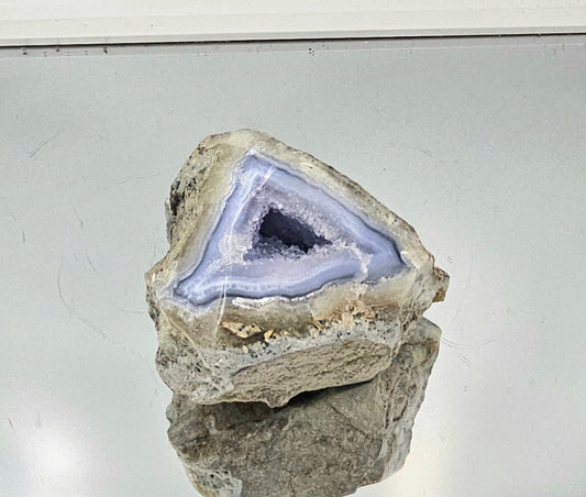 Blue Lace Agate Crystal Geode (#20)