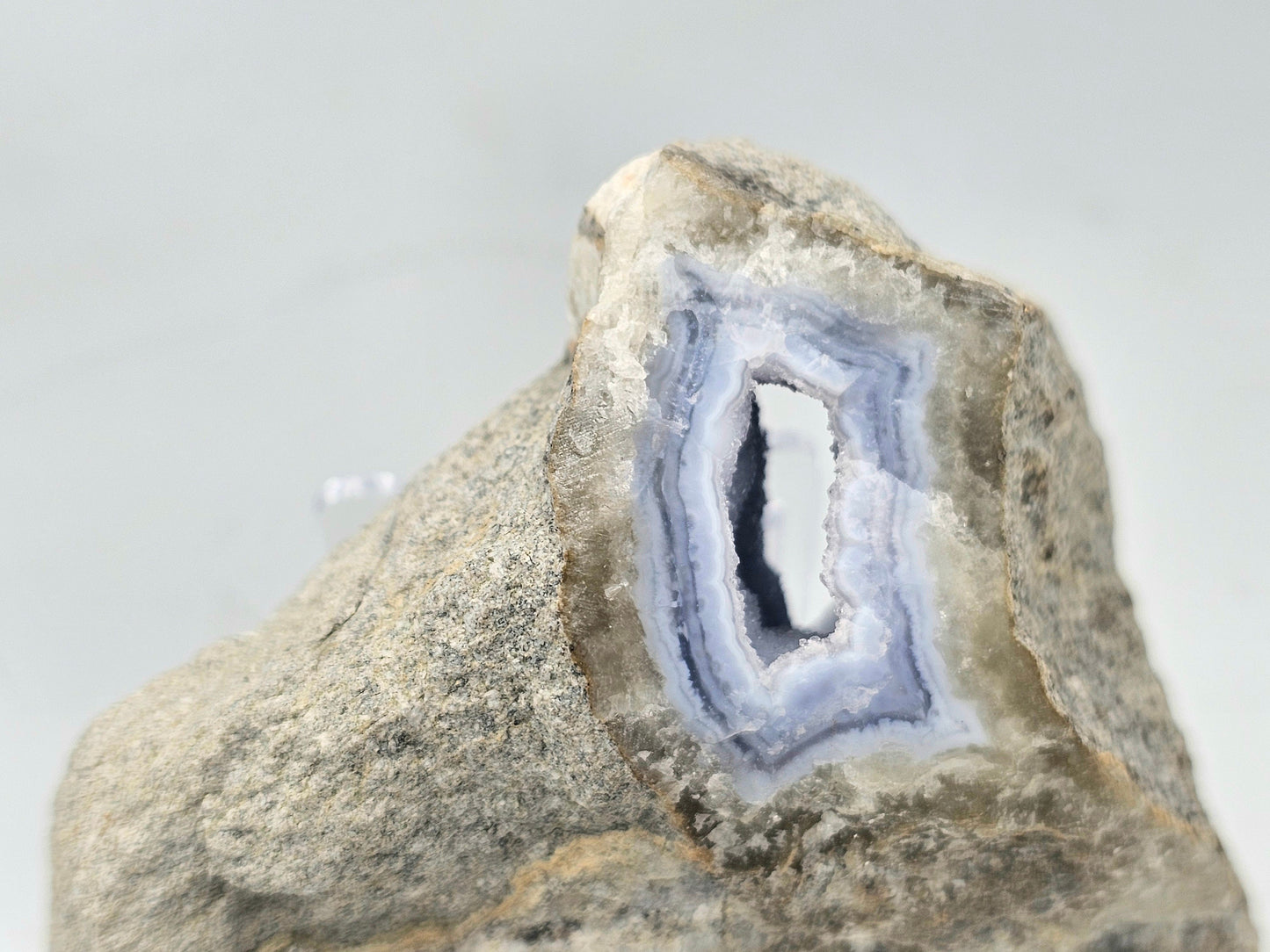 Blue Lace Agate Crystal Geode (#21)