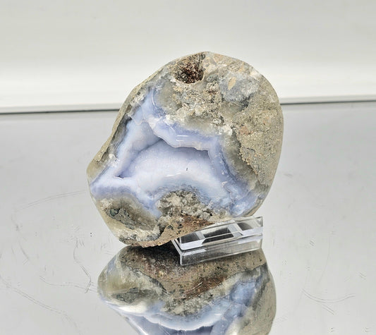 Blue Lace Agate Crystal Geode (#23)