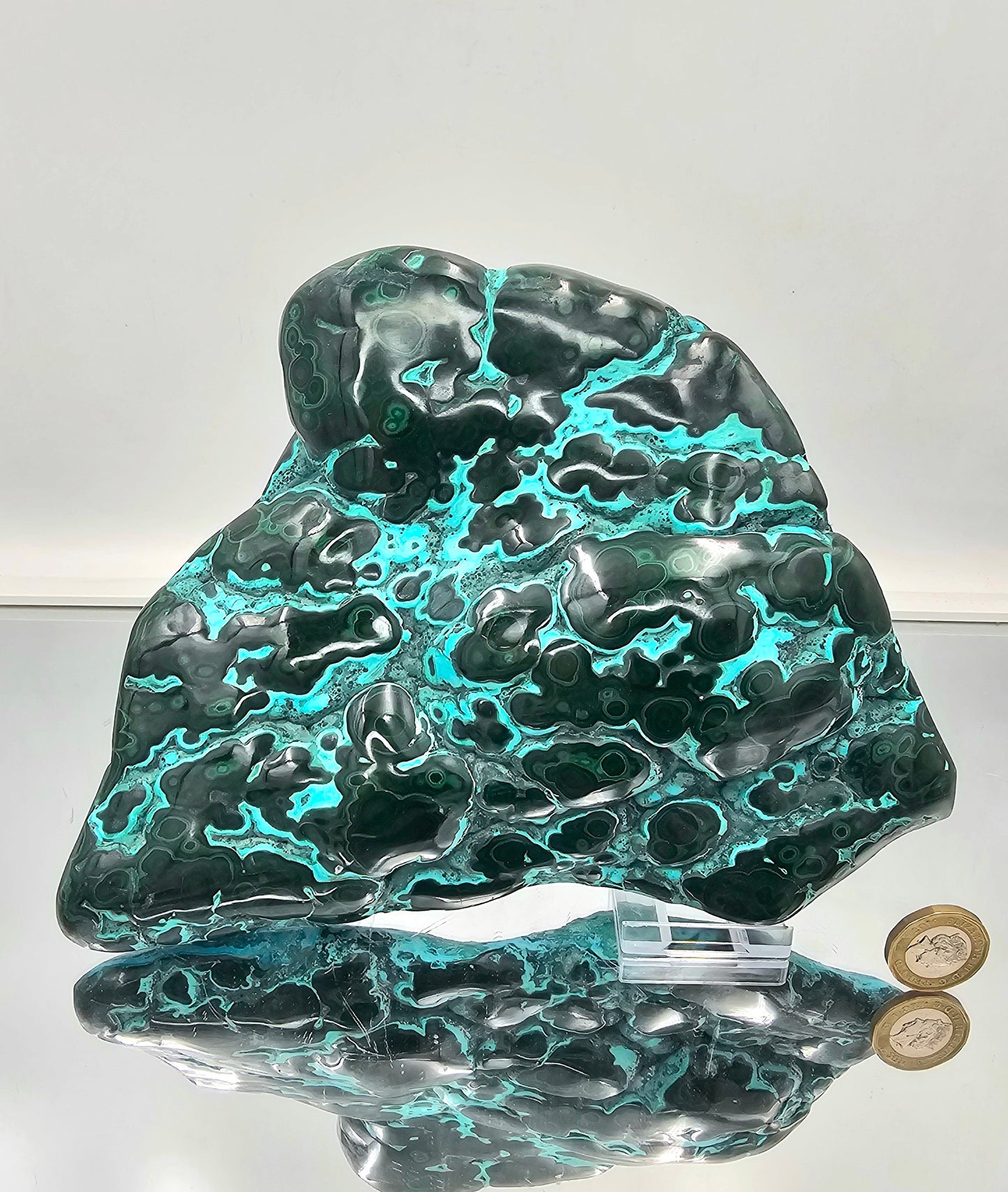 Large Chrysocolla Malachite Crystal Polished  (#13)