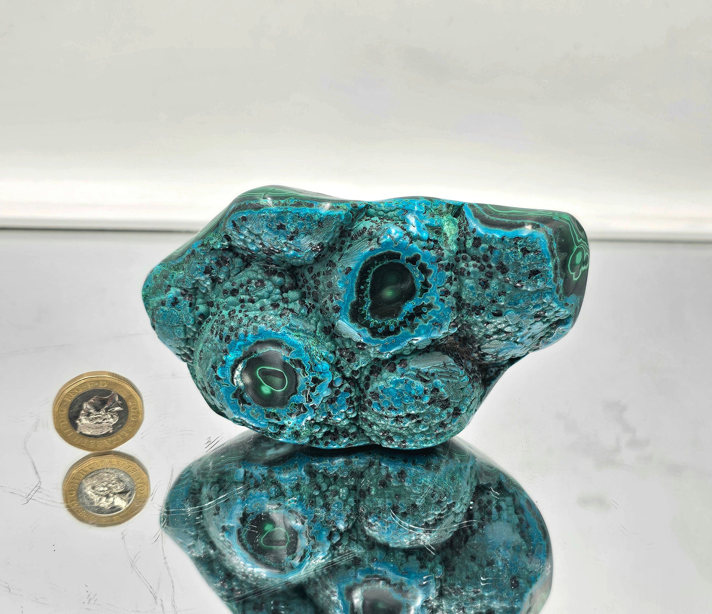 Large Chrysocolla Malachite Crystal Polished  (#16)