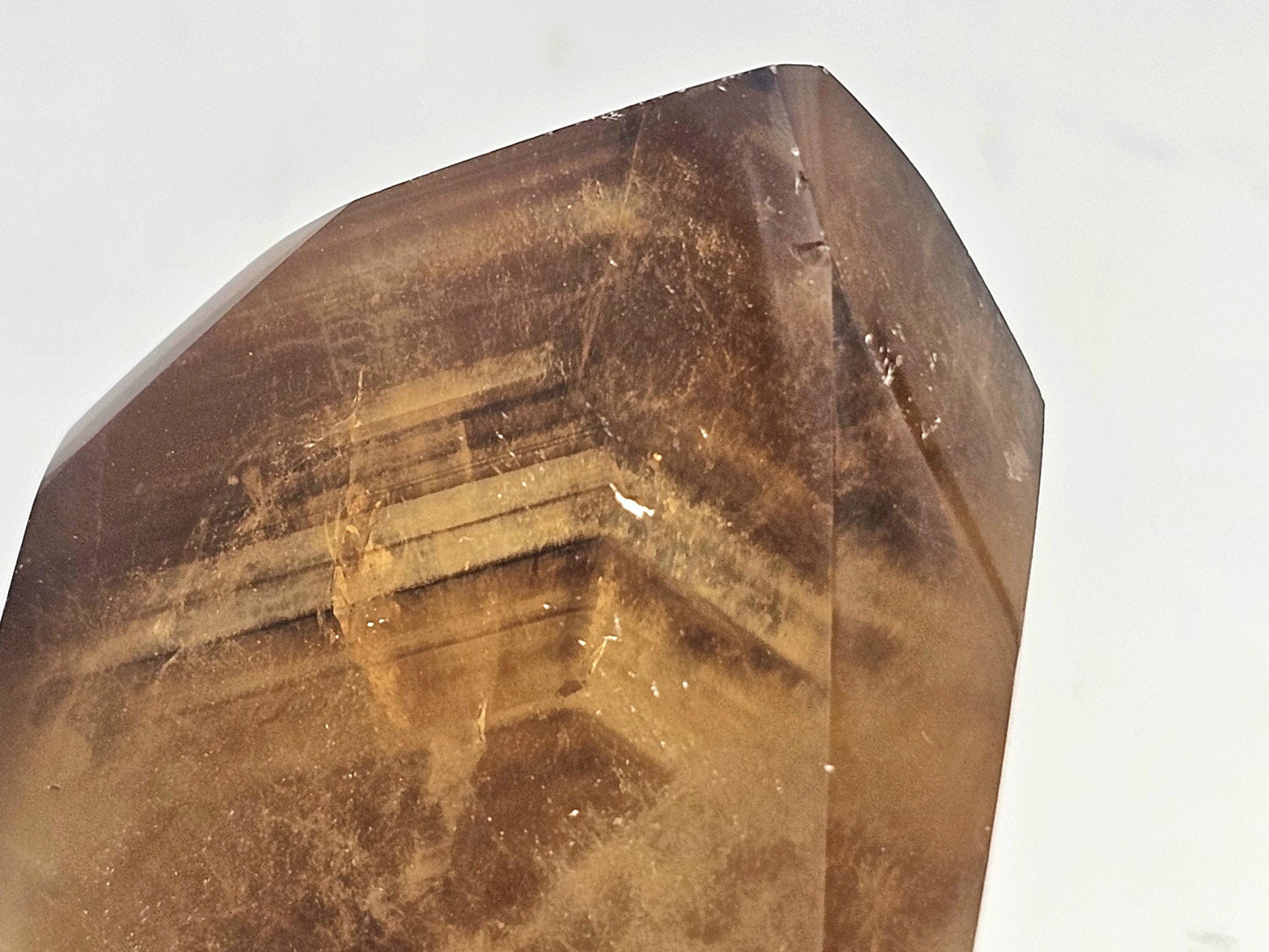 small honey citrine crystal prism