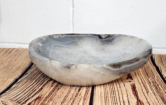 Very Large Agate Quartz Bowl Interior Design Piece 19.5 KG