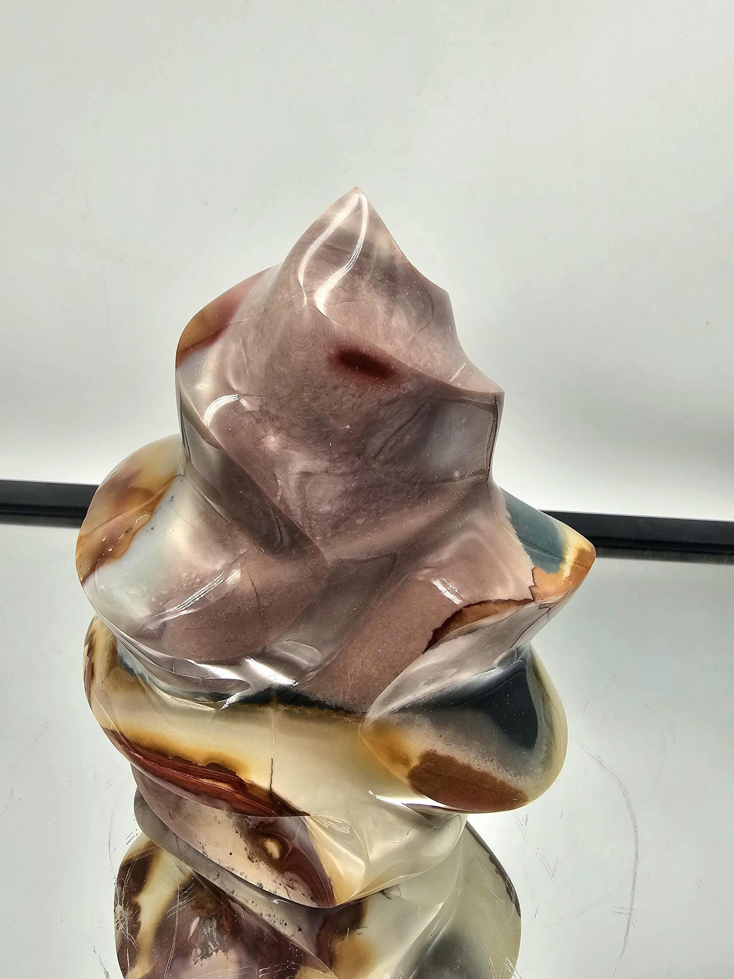 Large Polychrome Jasper Crystal Flame (#DP)