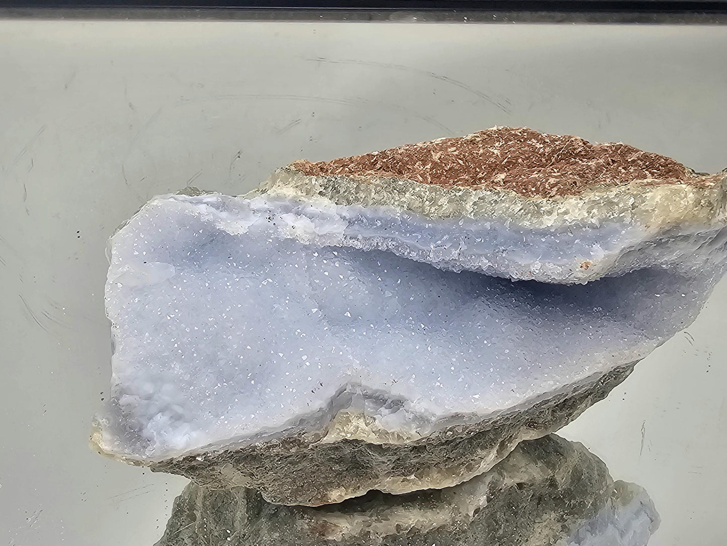 Large Blue Lace Agate Crystal Geode Natural (#9)