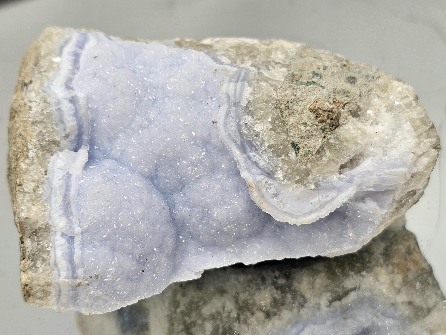 Large Blue Lace Agate Crystal Geode Natural (#6)